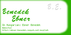 benedek ebner business card